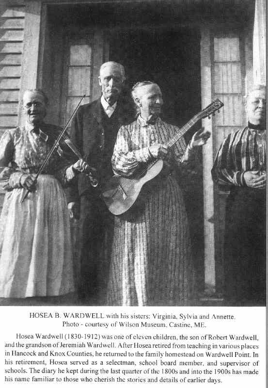 Hosea Wardwell and sisters, about 1908